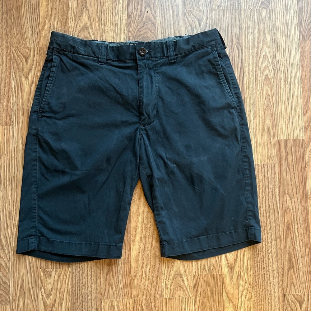 J. Crew Navy Blue Shorts 2 Pairs Chino Stretch men’s  31 W 10 1/2 inseam